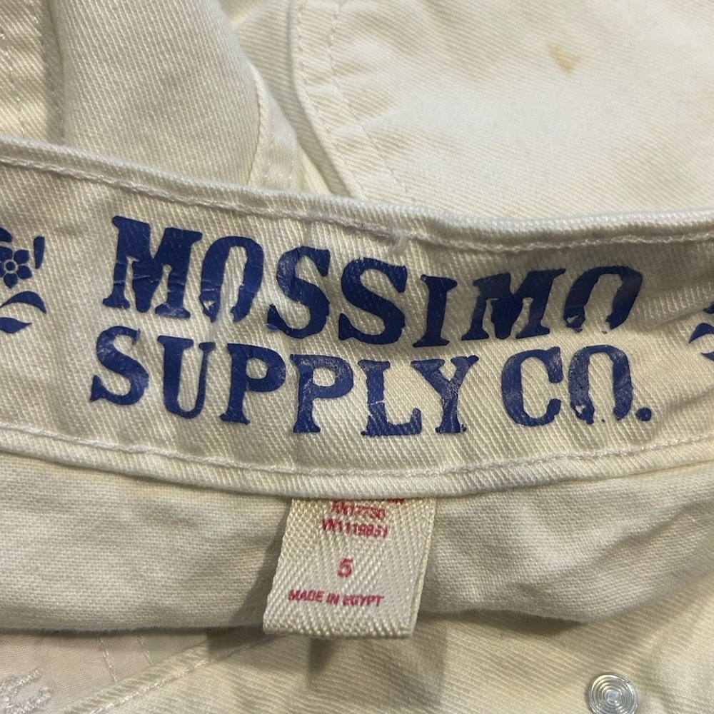 Y2K Grunge Mossimo Jean Micro Mini Skirt‎ Low Rise White Size 5 Flaw - Picture 6 of 6